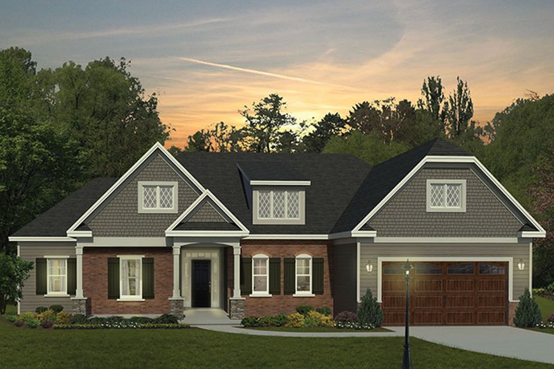 House Blueprint - Exterior - Front Elevation 6 for European House Plan #1010-146 - 3 bed, 2.5 bath