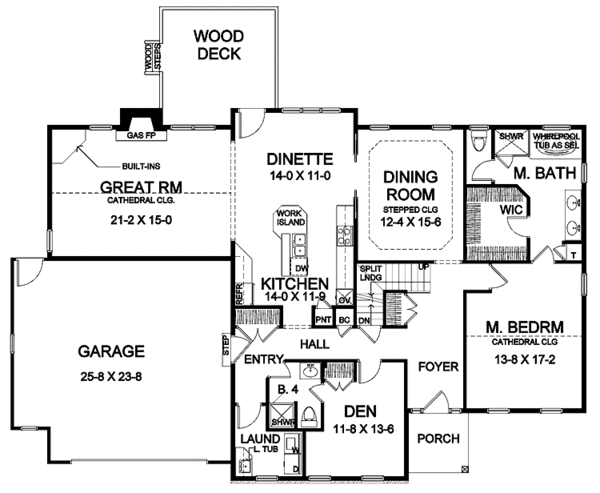 Architectural House Design - Classical Floor Plan - Main Floor Plan #328-331