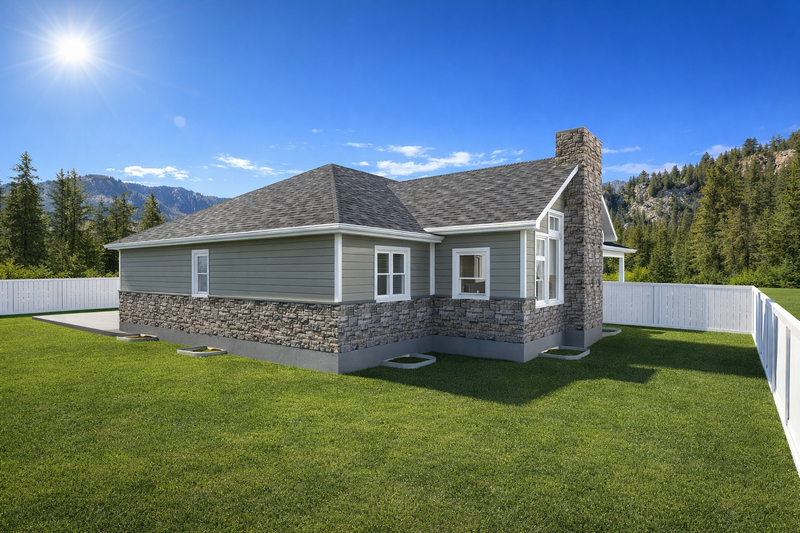 Architectural House Design - Exterior - Rear Elevation for Craftsman House Plan #1060-452 - 3 bed, 2.5 bath