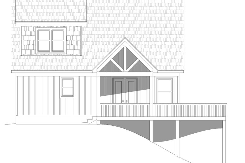 House Blueprint - Exterior - Front Elevation 3 for Traditional House Plan #932-474 - 3 bed, 2.5 bath