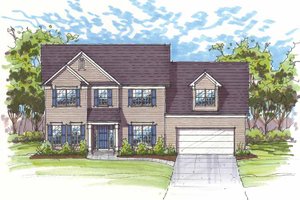 Architectural House Design - Traditional Exterior - Front Elevation Plan #435-21
