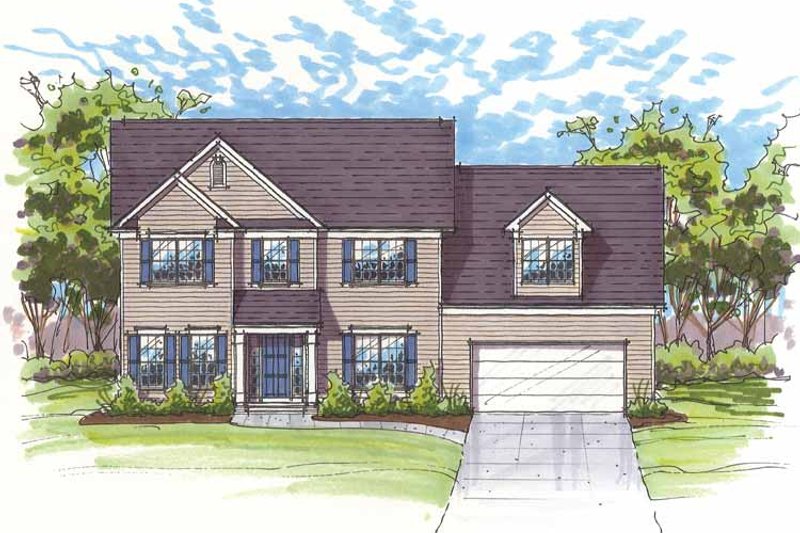 Architectural House Design - Traditional Exterior - Front Elevation Plan #435-21