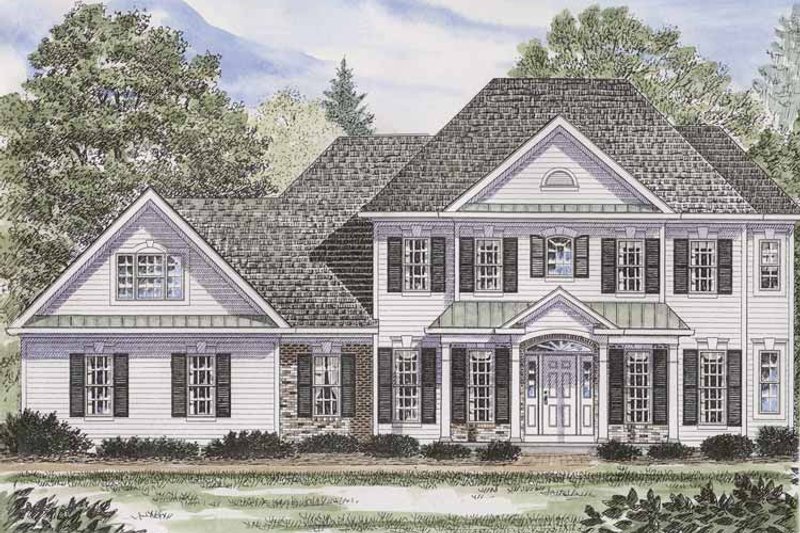 Architectural House Design - Colonial Exterior - Front Elevation Plan #316-232