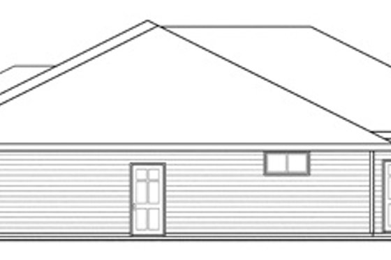 Exterior - Other Elevation 1 for Ranch House Plan #124-856 - 4 bed, 3 bath