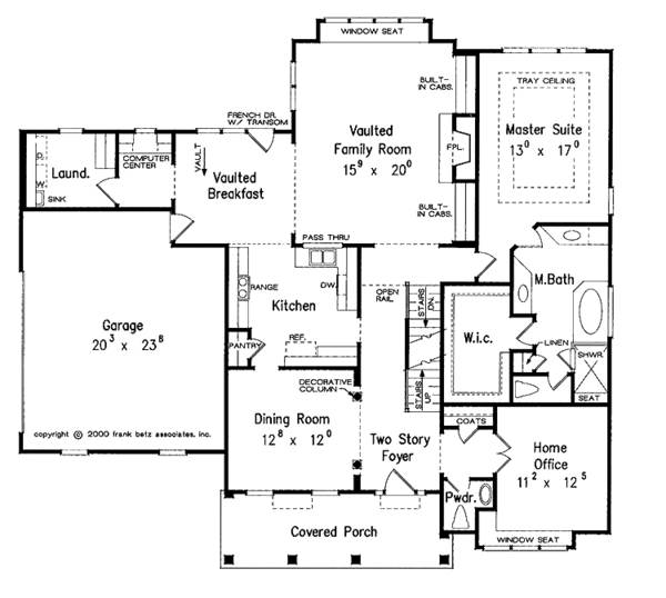 House Design - Colonial Floor Plan - Main Floor Plan #927-844