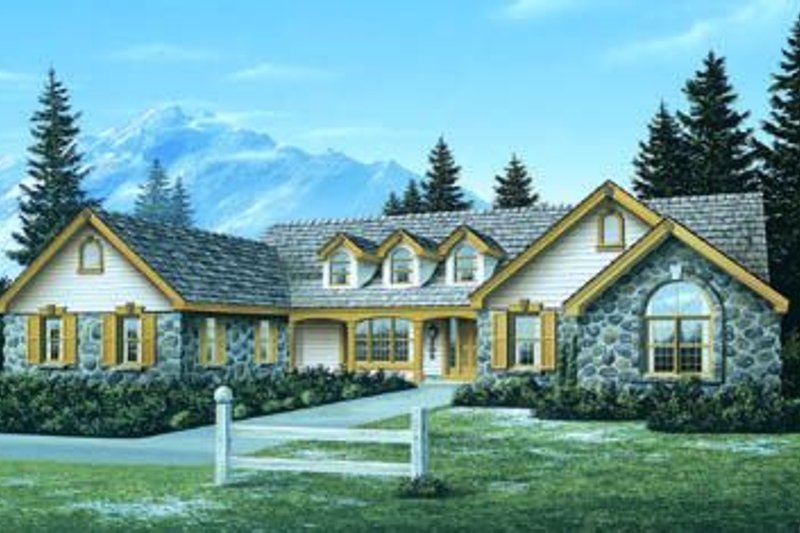 House Plan Design - Traditional Exterior - Front Elevation Plan #57-173
