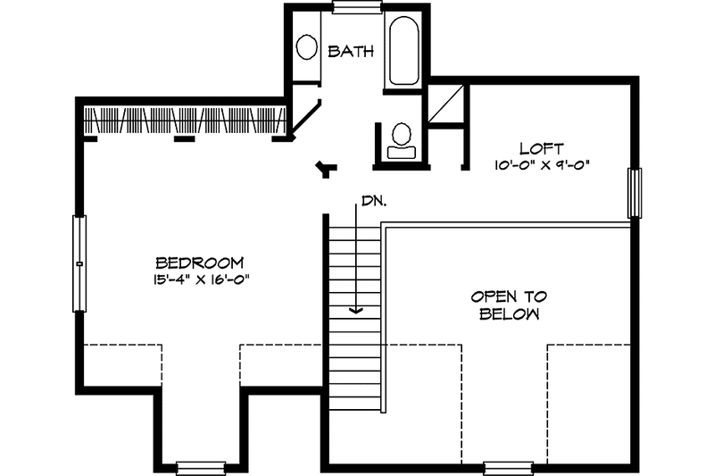Home Plan - Floor Plan - Upper Floor for Country House Plan #140-169 - 3 bed, 2 bath