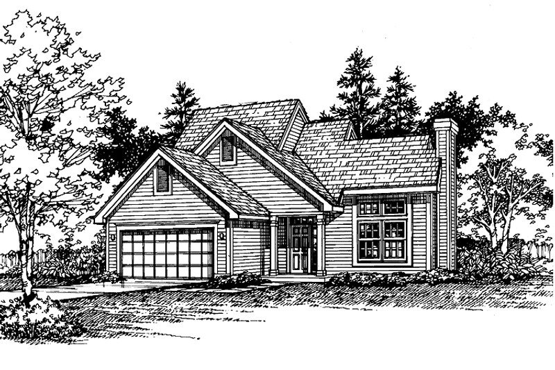 Home Plan - Exterior - Front Elevation 3 for Country House Plan #320-753 - 3 bed, 2.5 bath