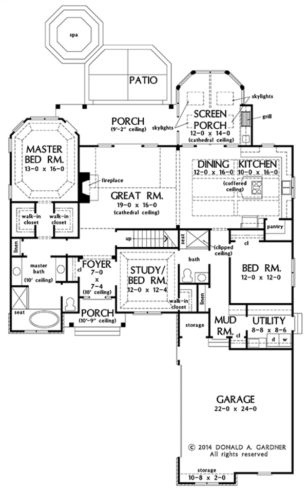 Architectural House Design - Craftsman Floor Plan - Main Floor Plan #929-981