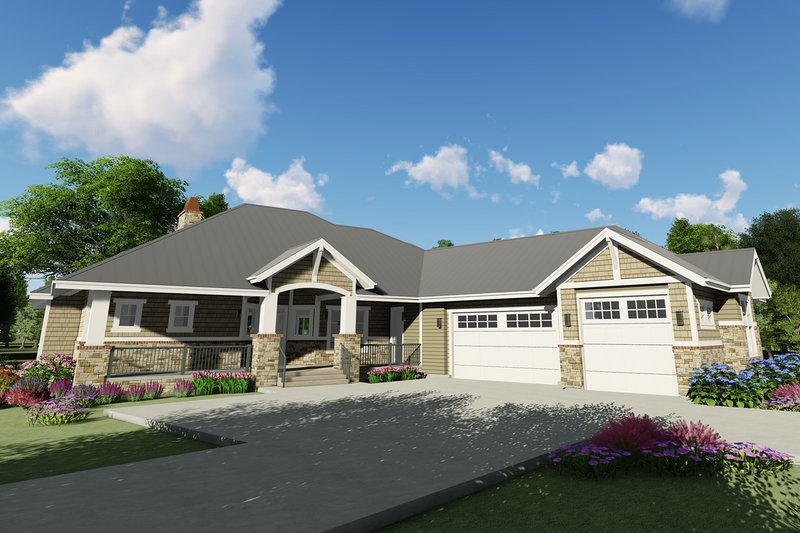 House Plan Design - Craftsman Exterior - Front Elevation Plan #1069-14