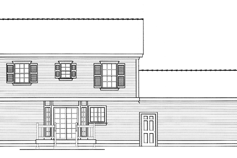 Home Plan - Exterior - Rear Elevation for Colonial House Plan #1037-49 - 3 bed, 2.5 bath