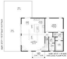 Floor Plan - Main Floor for Traditional House Plan #932-478 - 3 bed, 2.5 bath