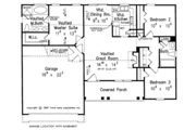 Country Style House Plan - 3 Beds 2 Baths 1080 Sq/Ft Plan #927-330 