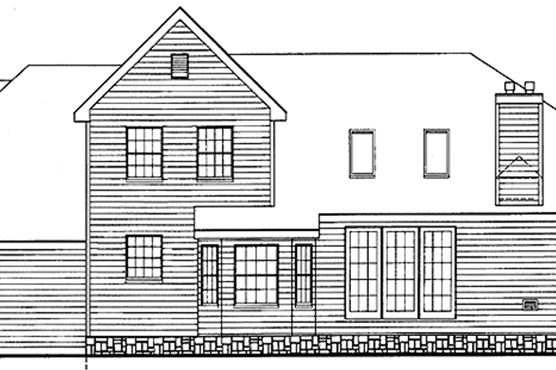 Home Plan - Exterior - Rear Elevation for Victorian House Plan #314-199 - 3 bed, 3 bath