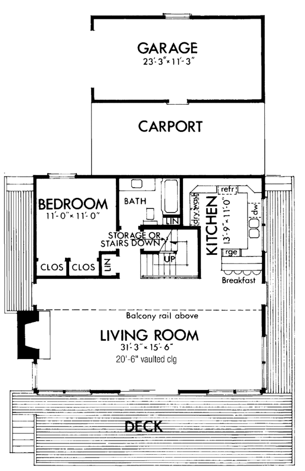 Dream House Plan - Contemporary Floor Plan - Main Floor Plan #320-809