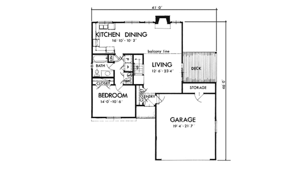 Home Plan - Prairie Floor Plan - Main Floor Plan #320-1207