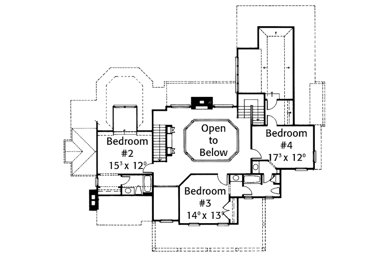 Home Plan - Floor Plan - Upper Floor for Country House Plan #429-334 - 4 bed, 3.5 bath