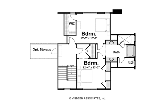 Floor Plan - Upper Floor for Colonial House Plan #928-241 - 4 bed, 3 bath