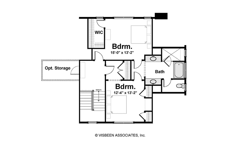 Dream House Plan - Floor Plan - Upper Floor for Colonial House Plan #928-241 - 4 bed, 3 bath