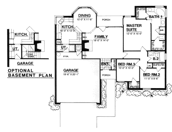 Traditional Floor Plan - Main Floor Plan #40-205