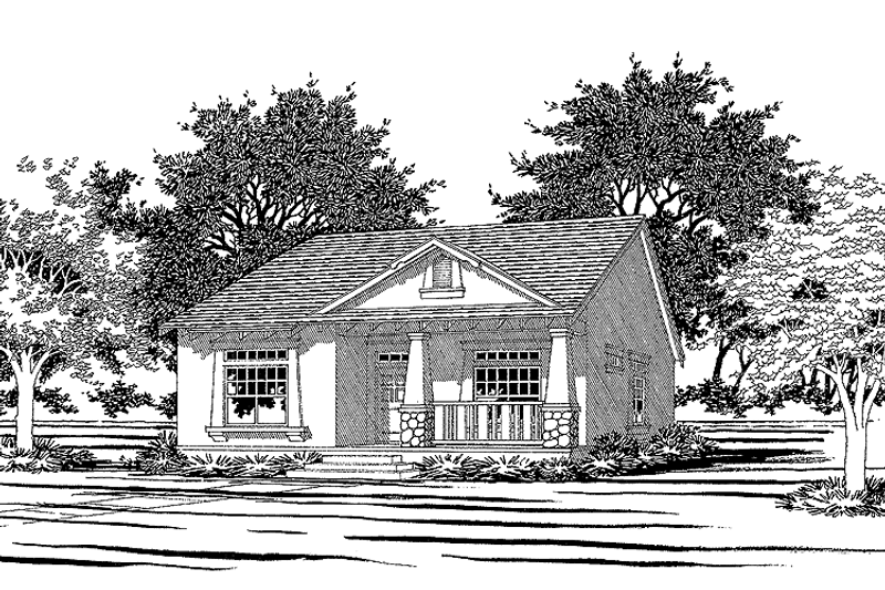 Architectural House Design - Craftsman Exterior - Front Elevation Plan #472-133