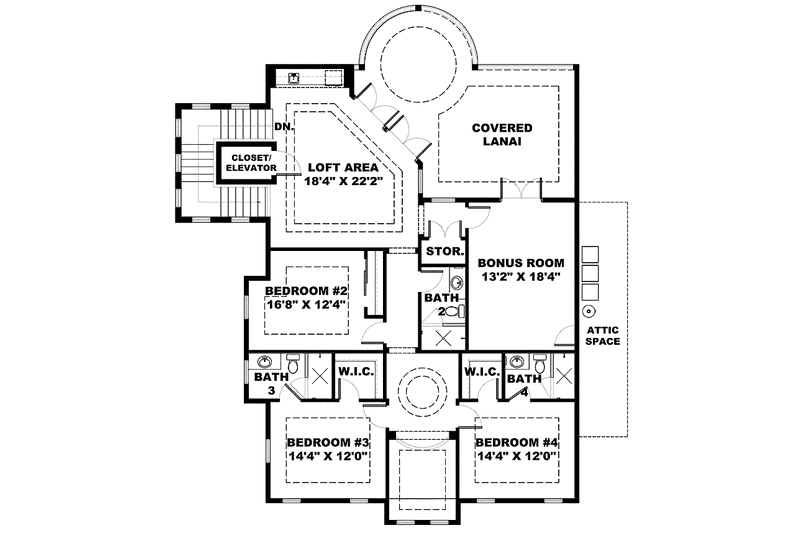 Home Plan - Floor Plan - Upper Floor for Country House Plan #1017-130 - 4 bed, 4.5 bath