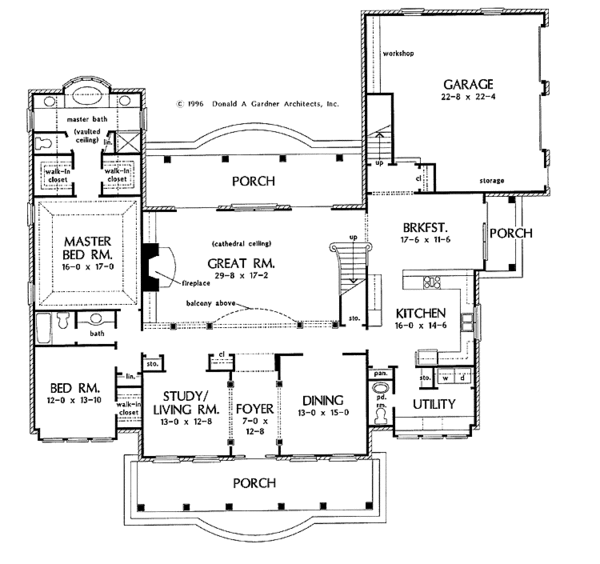 Classical Floor Plan - Main Floor Plan #929-263