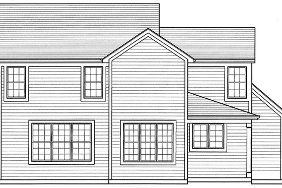 Exterior - Rear Elevation for Country House Plan #46-817 - 3 bed, 2.5 bath