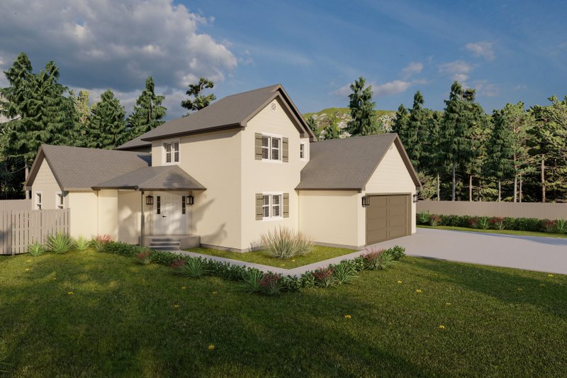 Dream House Plan - Exterior - Front Elevation 3 for Traditional House Plan #1060-154 - 3 bed, 2.5 bath