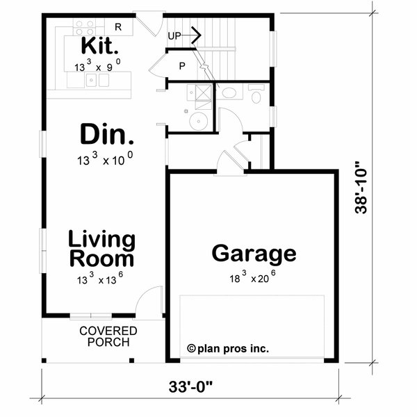Home Plan - Floor Plan - Main Floor for Contemporary House Plan #20-2641 - 3 bed, 2.5 bath