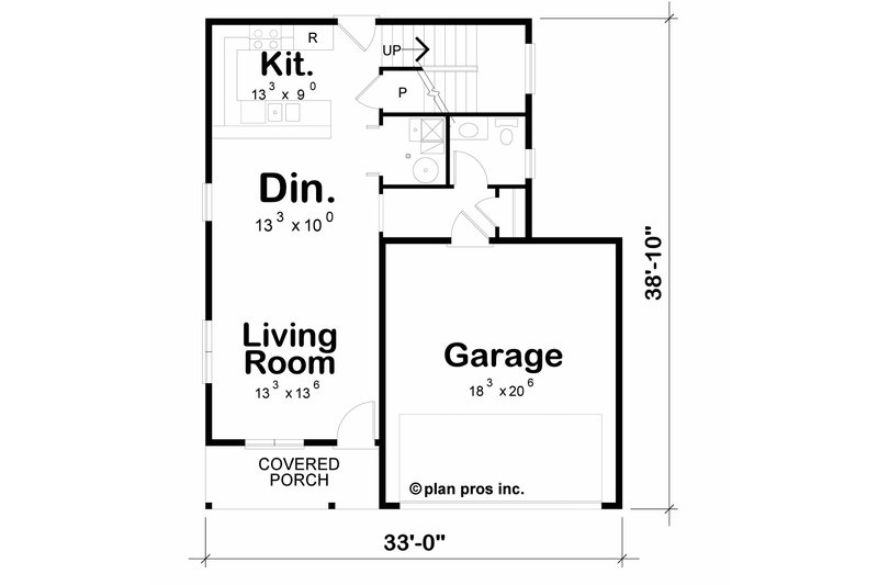 Home Plan - Floor Plan - Main Floor for Contemporary House Plan #20-2641 - 3 bed, 2.5 bath
