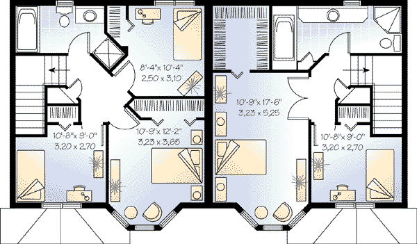 House Plan Design - European Floor Plan - Upper Floor Plan #23-514