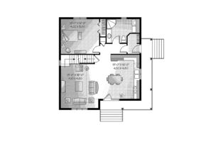 Floor Plan - Main Floor for Country House Plan #23-2403 - 2 bed, 2 bath
