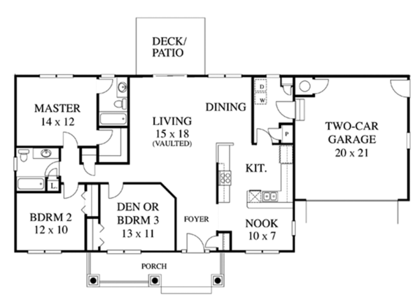 Home Plan - Country Floor Plan - Main Floor Plan #1053-19