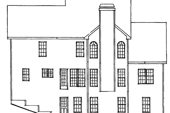 Exterior - Rear Elevation for Country House Plan #927-157 - 4 bed, 3.5 bath