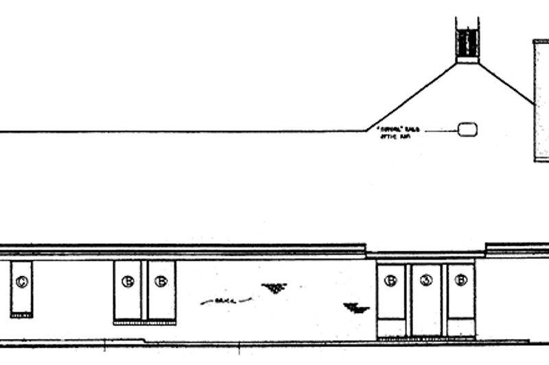 Dream House Plan - Exterior - Rear Elevation for Ranch House Plan #45-395 - 3 bed, 2 bath