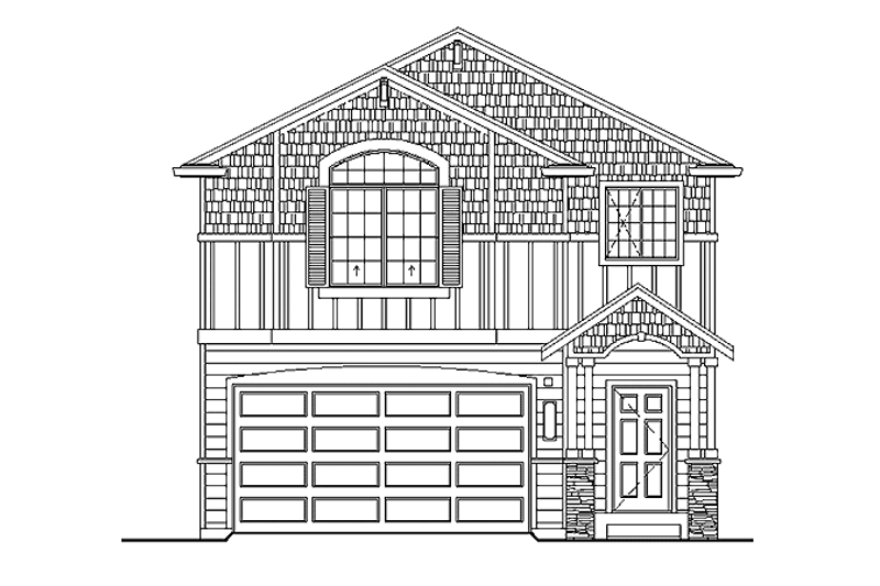 House Blueprint - Contemporary Exterior - Front Elevation Plan #951-16