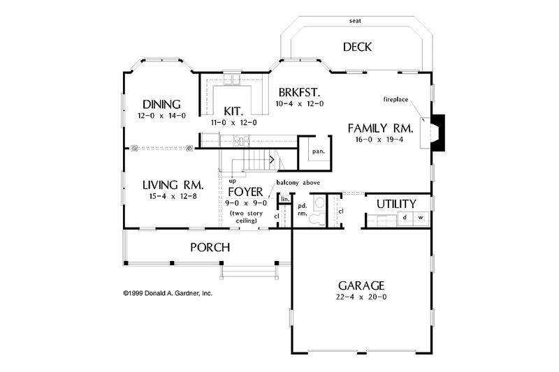 Home Plan - Floor Plan - Main Floor for Country House Plan #929-435 - 4 bed, 2.5 bath