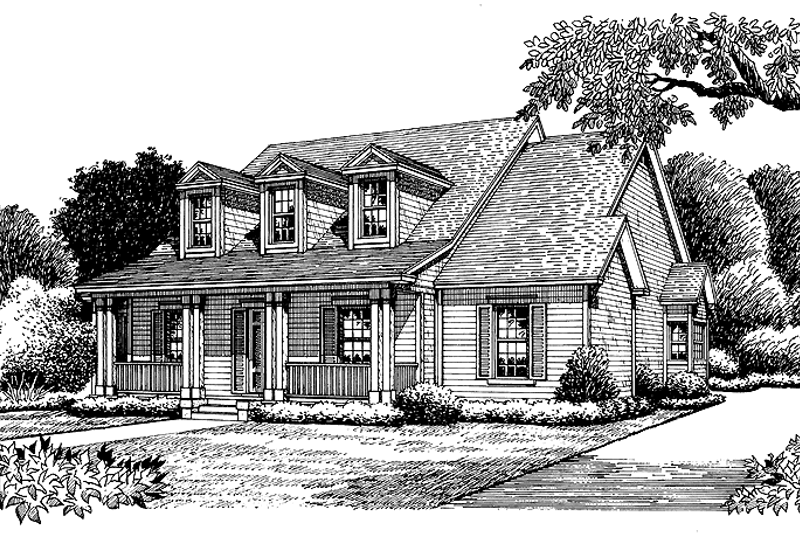 Dream House Plan - Country Exterior - Front Elevation Plan #417-750