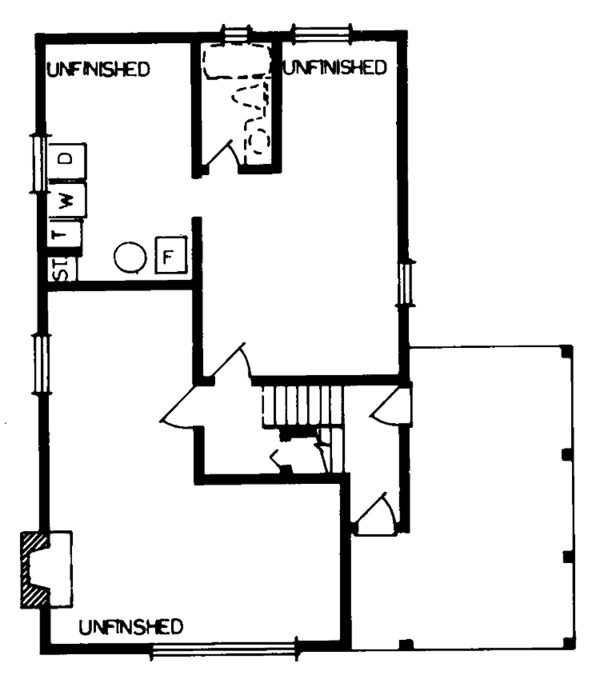 House Design - Contemporary Floor Plan - Lower Floor Plan #47-673