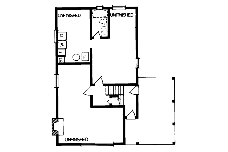Dream House Plan - Floor Plan - Lower Floor for Contemporary House Plan #47-673 - 3 bed, 1.5 bath