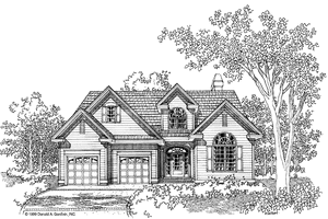 Exterior - Front Elevation 3 for Traditional House Plan #929-512 - 4 bed, 3 bath