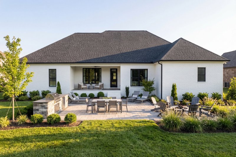 House Blueprint - Exterior - Rear Elevation 1 for Farmhouse House Plan #430-425 - 4 bed, 2 bath