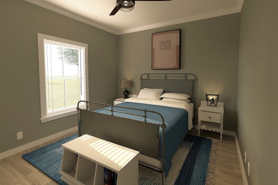 Interior - Bedroom 1 for Farmhouse House Plan #44-272 - 3 bed, 2 bath