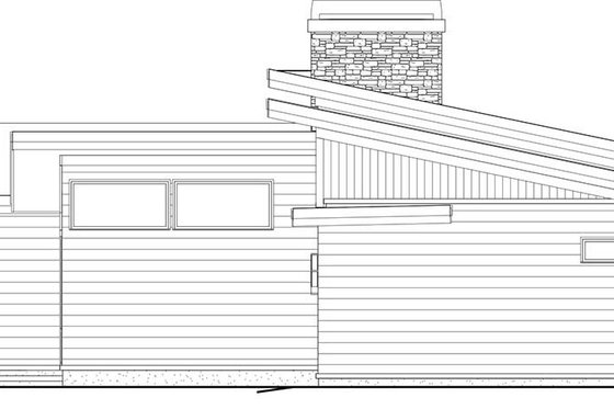 Exterior - Rear Elevation 2 for Modern House Plan #895-60 - 3 bed, 2 bath