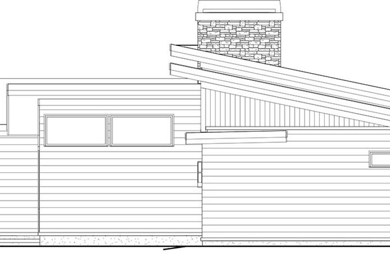 Home Plan - Exterior - Rear Elevation 2 for Modern House Plan #895-60 - 3 bed, 2 bath