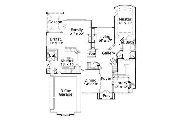 European Floor Plan - Main Floor Plan #411-362