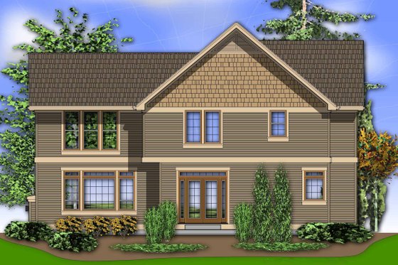 Rear View - 2450 square foot Craftsman Home