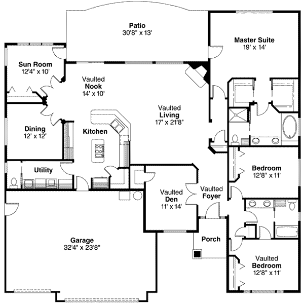 Home Plan - Floor Plan - Main Floor Plan #124-477