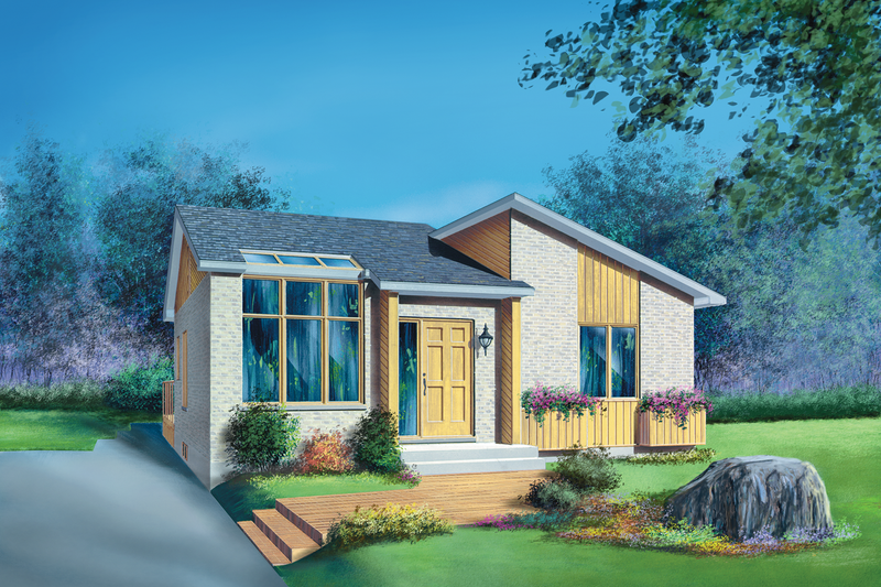 Architectural House Design - Contemporary Exterior - Front Elevation Plan #25-1182